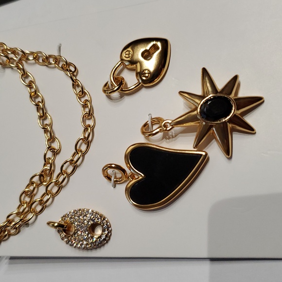 Gold and Black Mixed-Charm Necklace - Picture 11 of 14